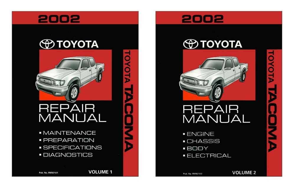 2002 Toyota Tacoma Shop Service Repair Manual Book Engine Drivetrain OEM