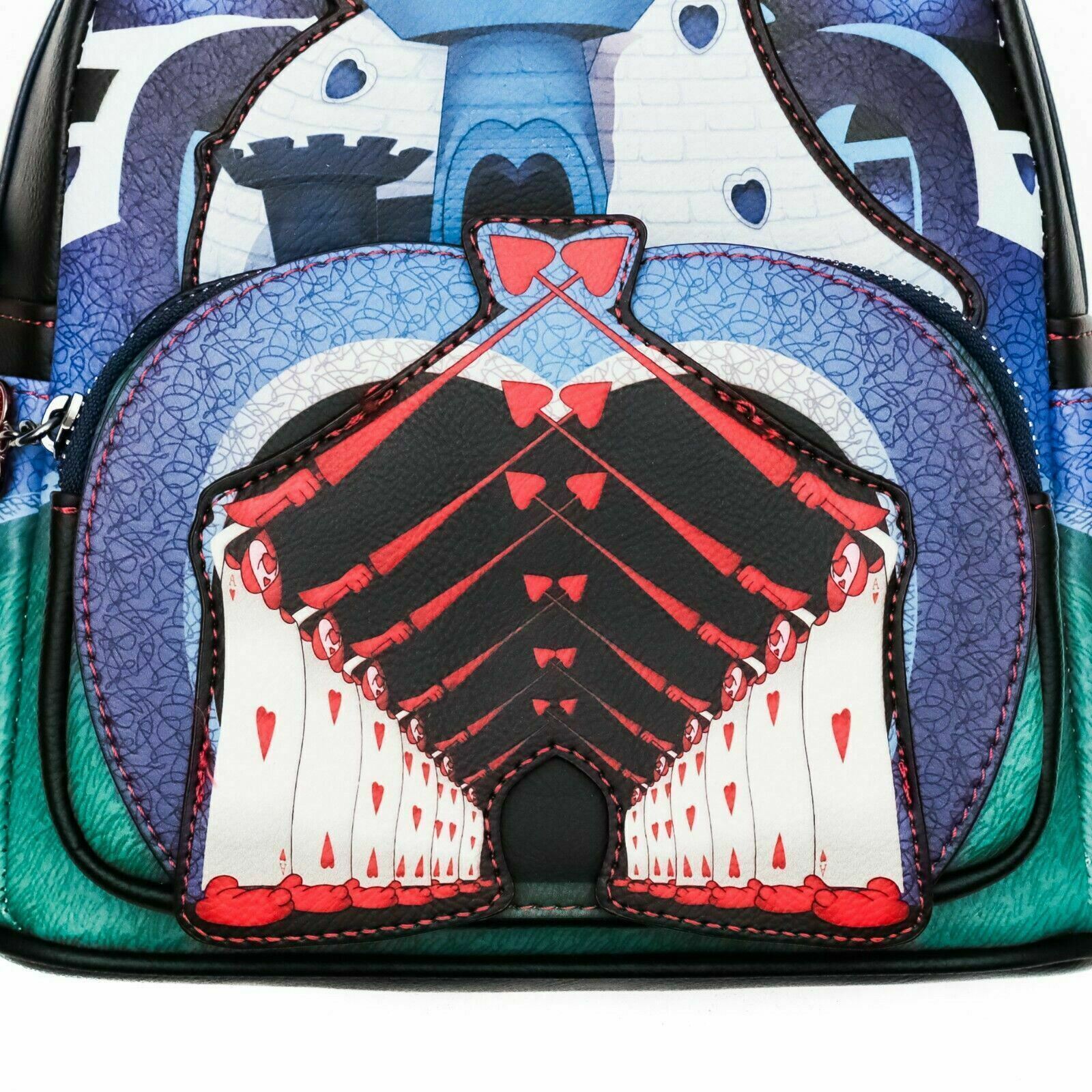 NEW Loungefly Disney Alice In Wonderland Queen Castle Mini Backpack WDBK2081