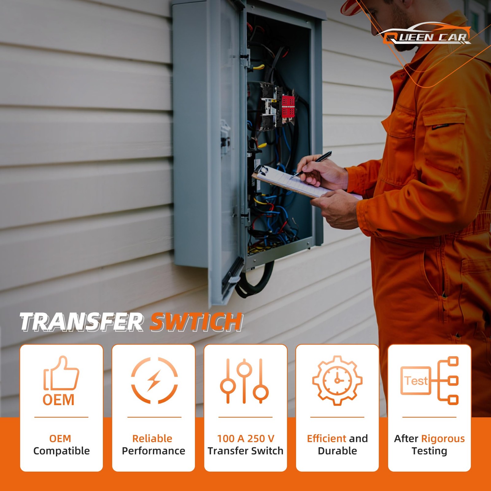 0L2910 Transfer Switch 100A with Handle Fit for Generac 100 Amp 2P 250V...