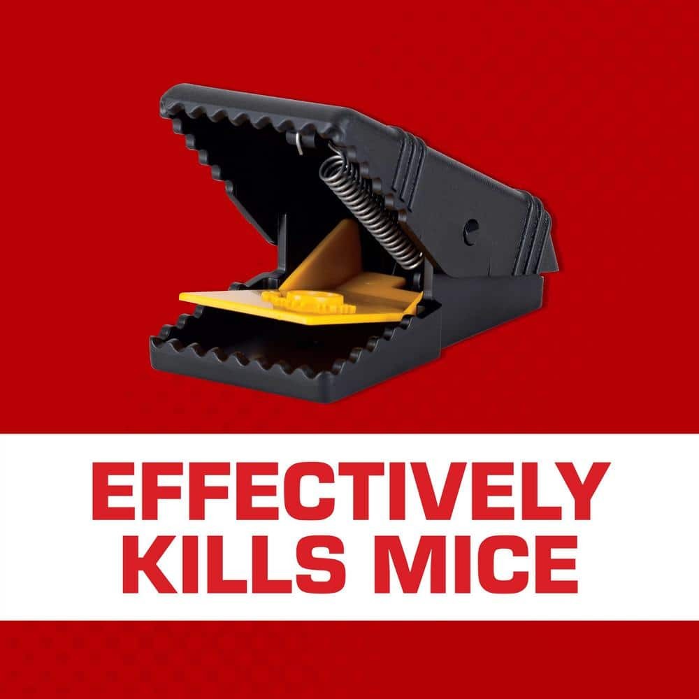 Mouse Snap Trap, Effectively Kills Mice for Clean, No-Touch Disposal, 4 Traps