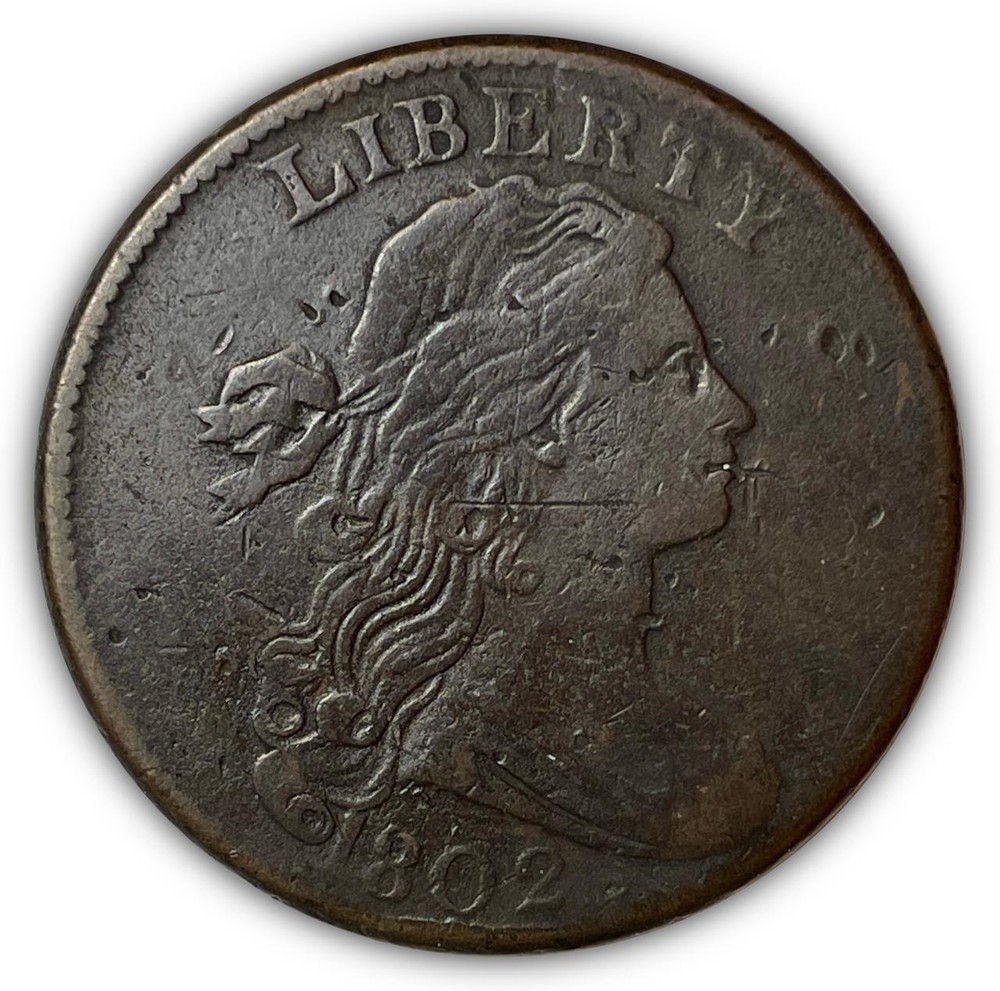 1802 Normal Reverse Draped Bust Large Cent Extremely Fine XF Coin #6030