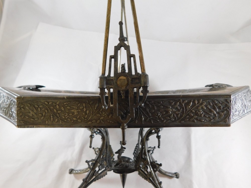 Antique Webster Mfg Co Ornate Bride's Basket Silver Plate