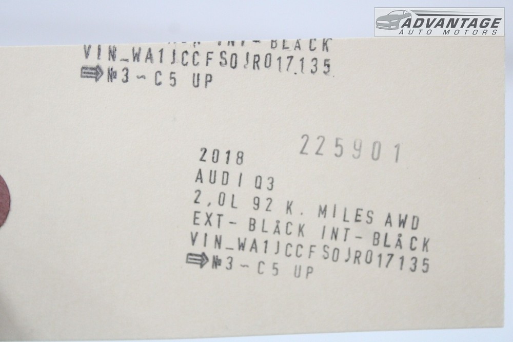 2015-2018 AUDI Q3 AUTOMATIC TRANSMISSION COMPUTER CONTROL MODULE OEM