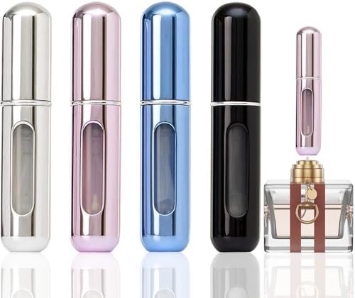4PCS 8ml Travel Perfume Atomizer Refillable Mini Cologne Spray Bottle Empty New