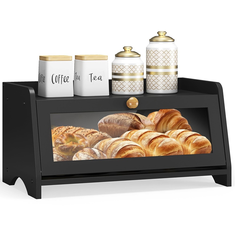 JANSNIMEN Bread Box for Kitchen Countertop, Large Bread Container Storage, Wo...