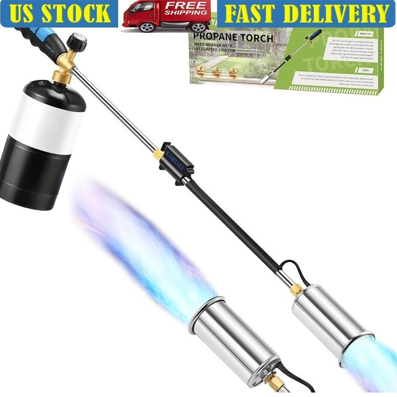 Powerful Propane Weed Torch Ergonomic Handle Multi-Purpose Outdoor Tool New
