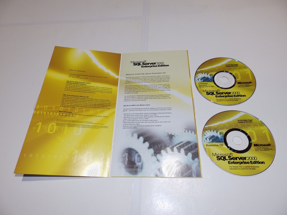 Vintage Software - Microsoft SQL Server v6.5 & v4.21 (full), v2000 EE (eval kit)