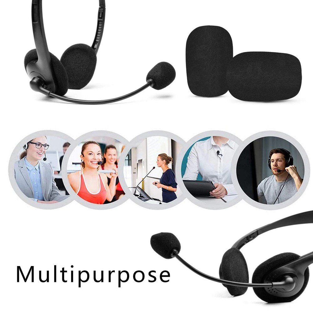 10 Pack Lapel Microphone Windscreen Headset Windscreen Mic Foam Covers