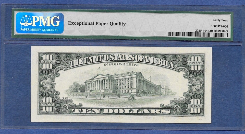 🇺🇸 1993 $10 ERROR ♚♚OFFSET PRINTING♚♚ PMG CH UNC 64 EPQ