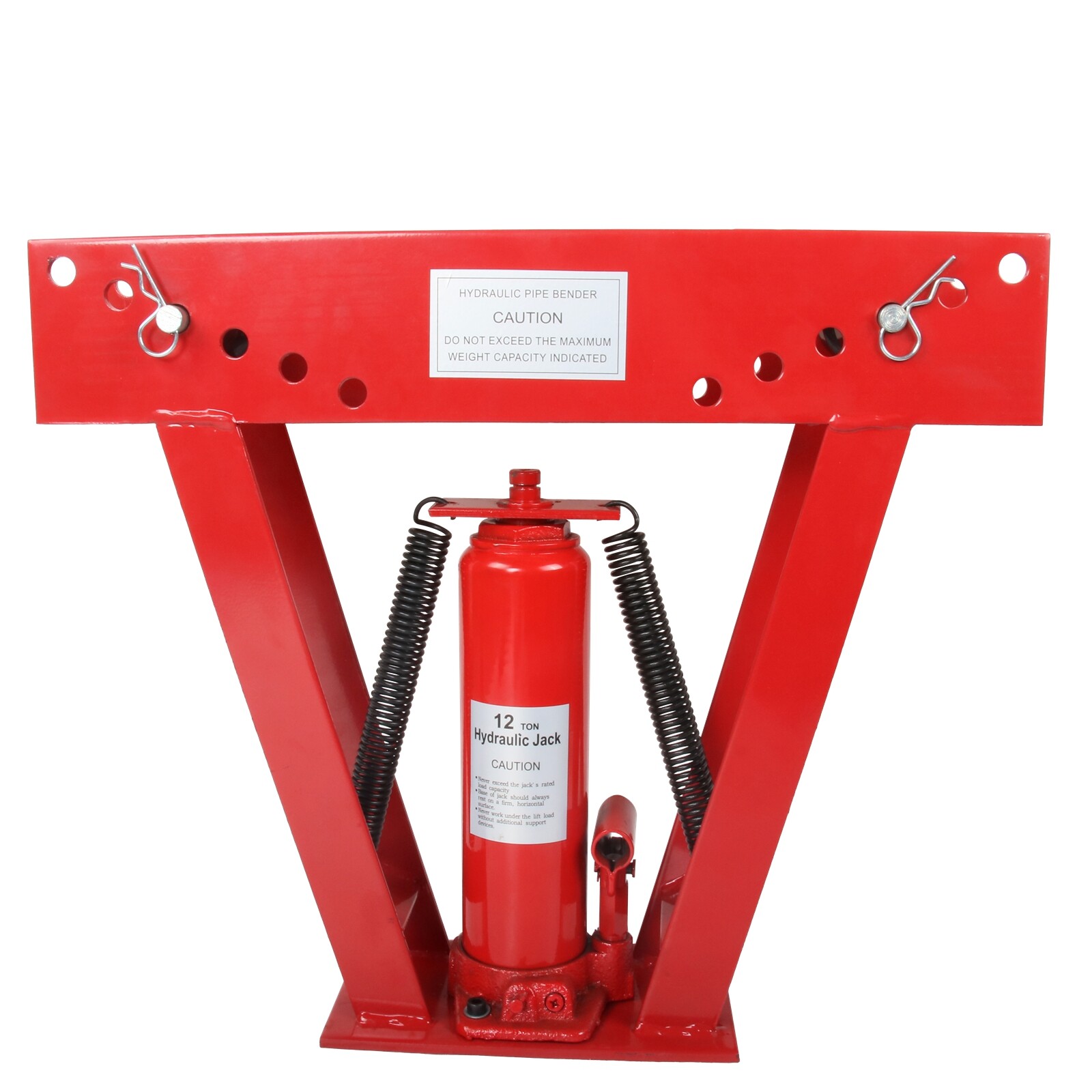 12 Ton Pipe Bender Manual Hydraulic Piping Bending Exhaust Tube Fabric w/6 Dies