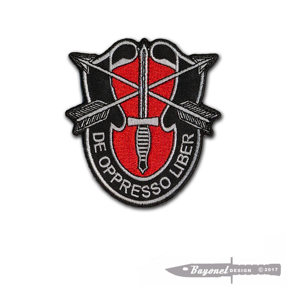 7th SFG (A) Embroidered Patch w/ Hook and Loop Backing - 3" X 3 1/4" nonmerrow