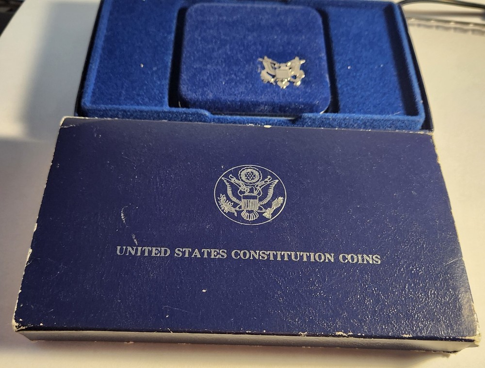 1987-S Silver Dollar Constitution Coin With COA