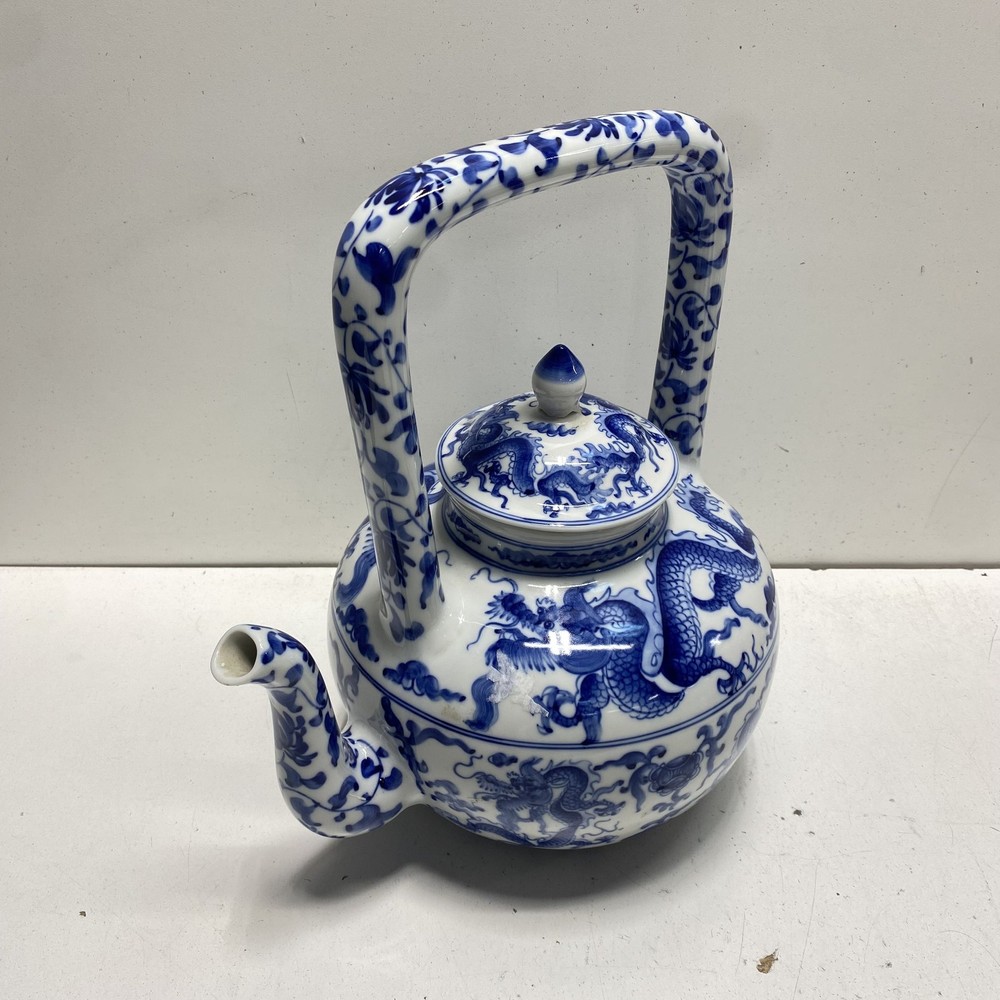 Blue Dragon Chinoiserie Tea Pot