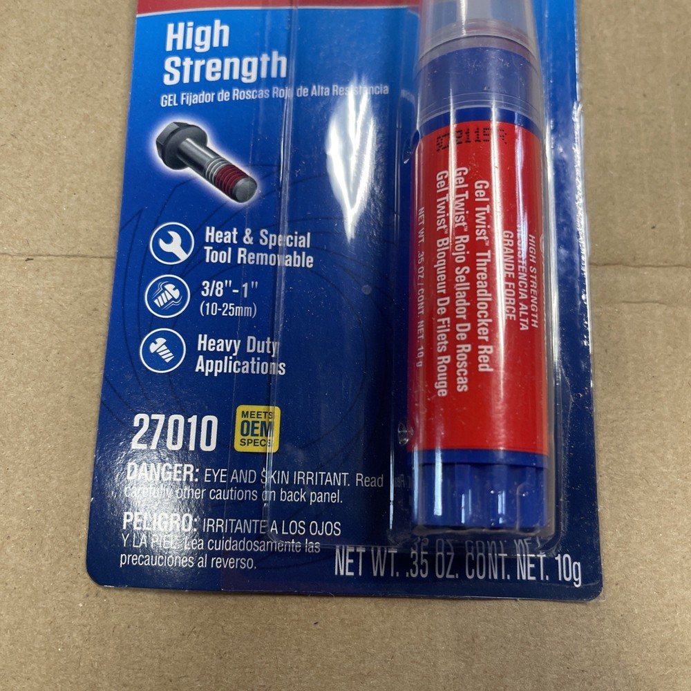 Permatex 27010 Hi-Strength Threadlocker Red - Each