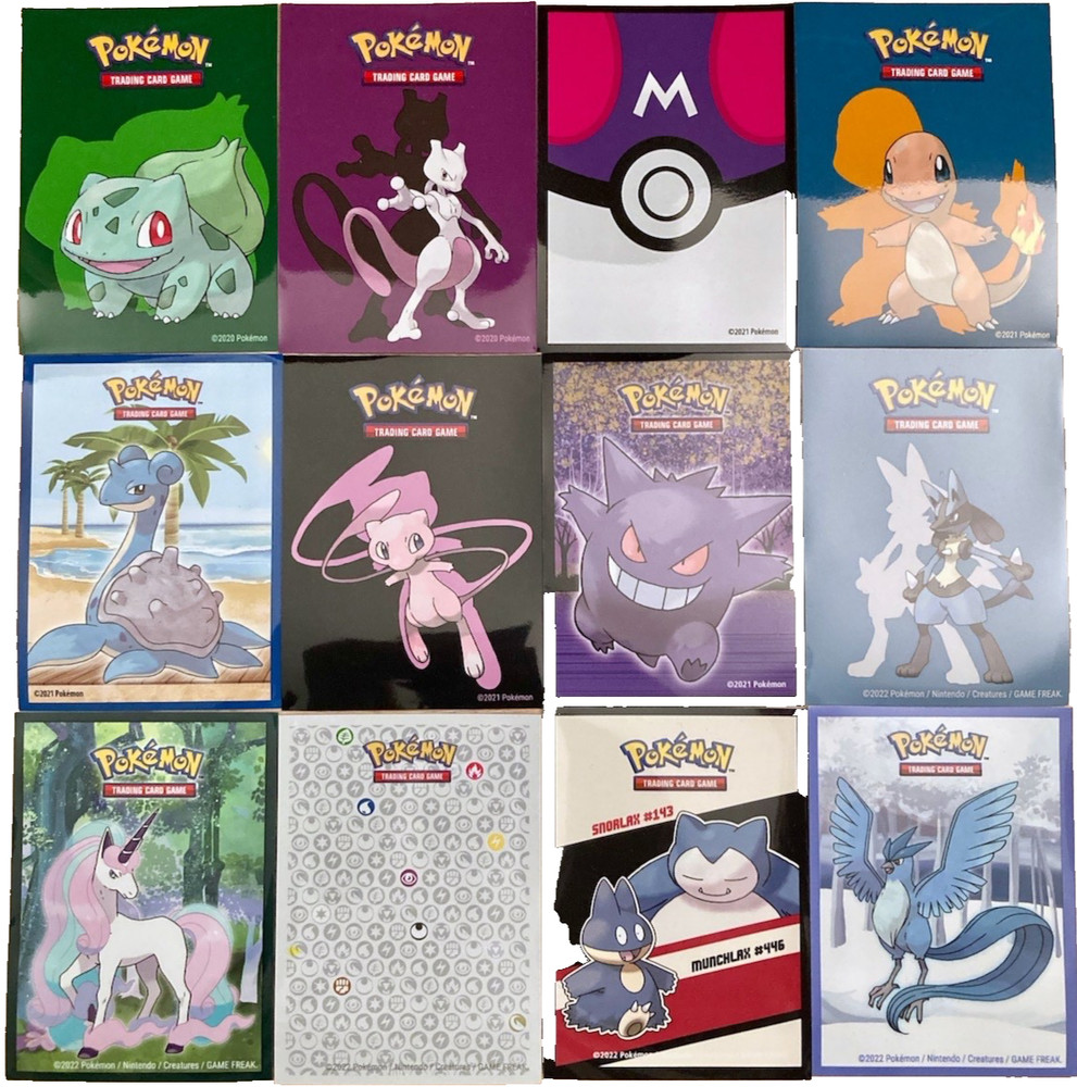 12 Ultra PRO Single Sleeves Pokemon Deck Protector Bundle Lot (2020-2022)