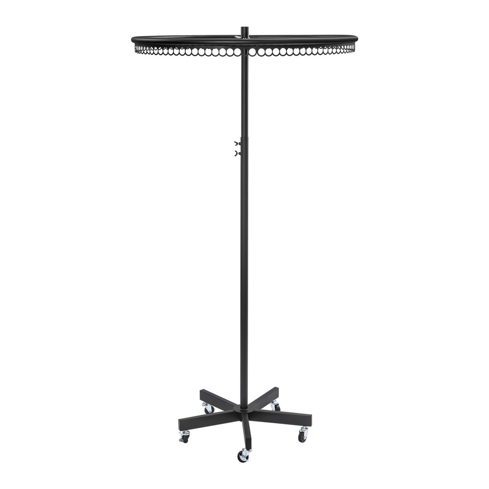 360° Rollable Round Stand Ring Stand Clothes Rack Height Adjustable 66lbs Load