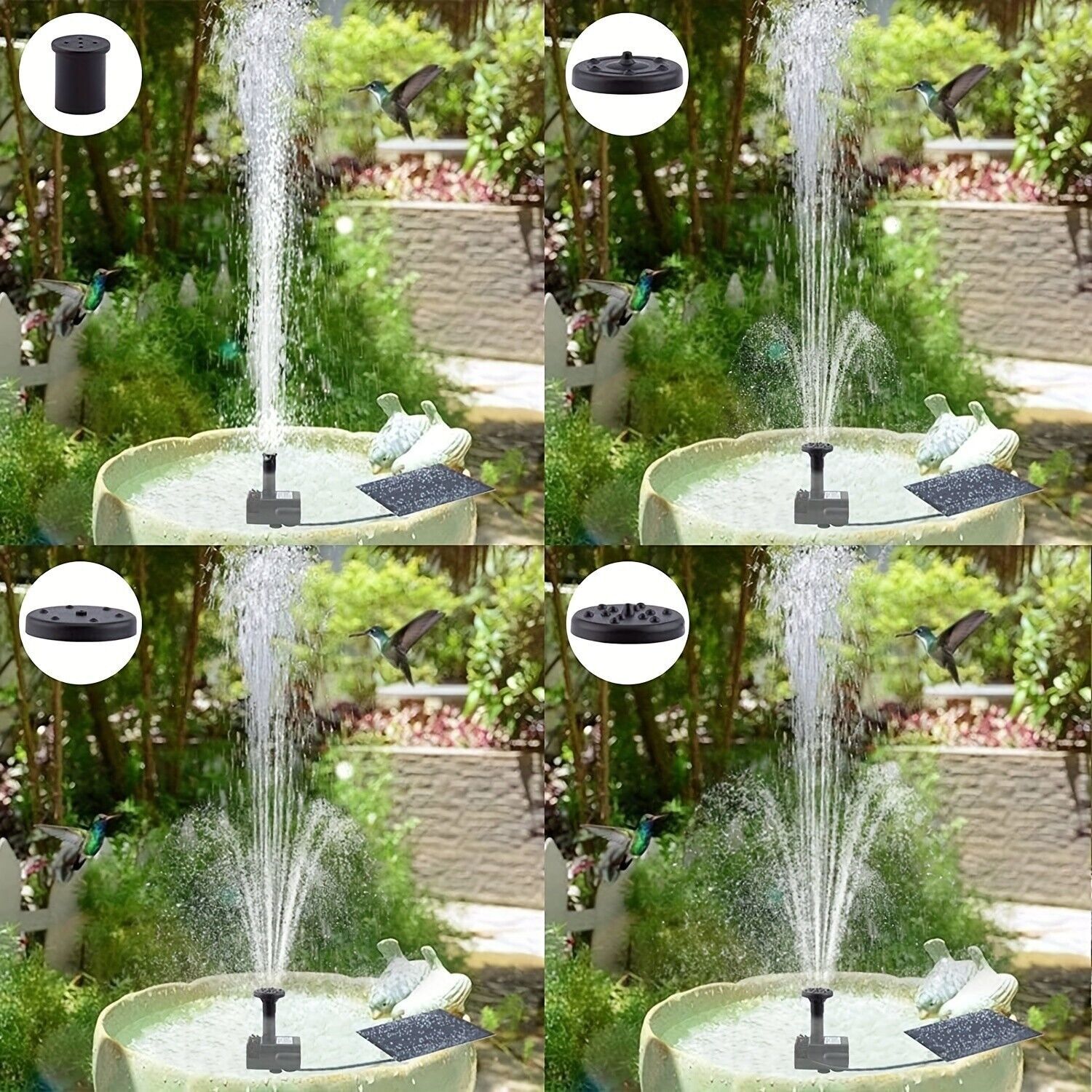 Solar Power Fountain Floating Water Pump for Bird Bath Pond