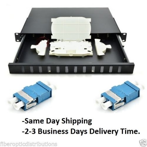 Fiber Optic Patch Panel,1U,Rackmount,12 Port Loaded LC Duplex-5321