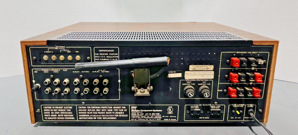 Modular Component Systems 3235 Stereo Receiver 120VAC 60Hz Power Tested
