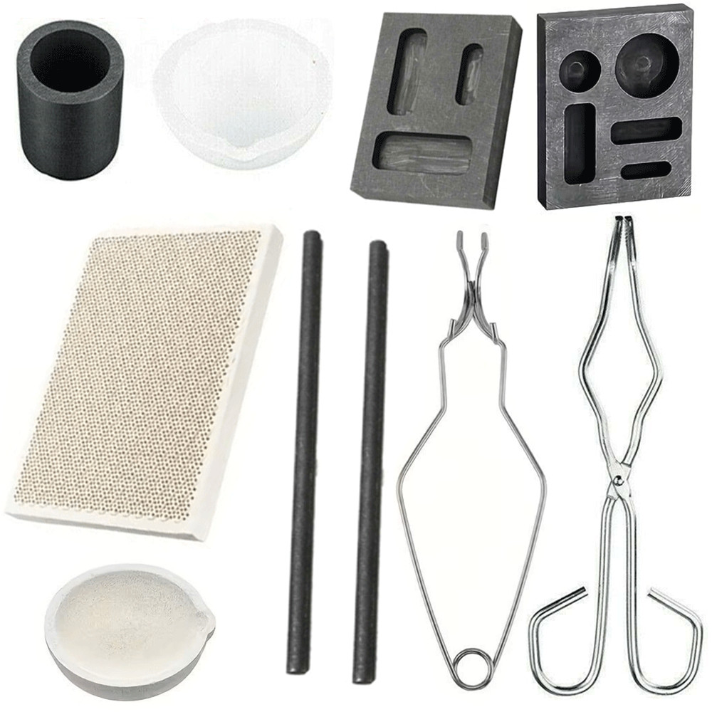 10PACK Graphite Ingot Casting Combo Mold for Melting Refining Gold Silver Copper