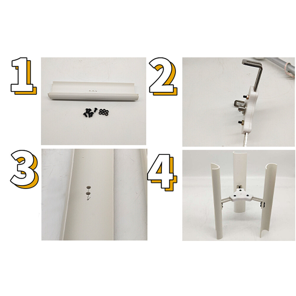 12V Permanent Magnet Generator 3-Phase Vertical Axis Wind Turbine Teach Model US