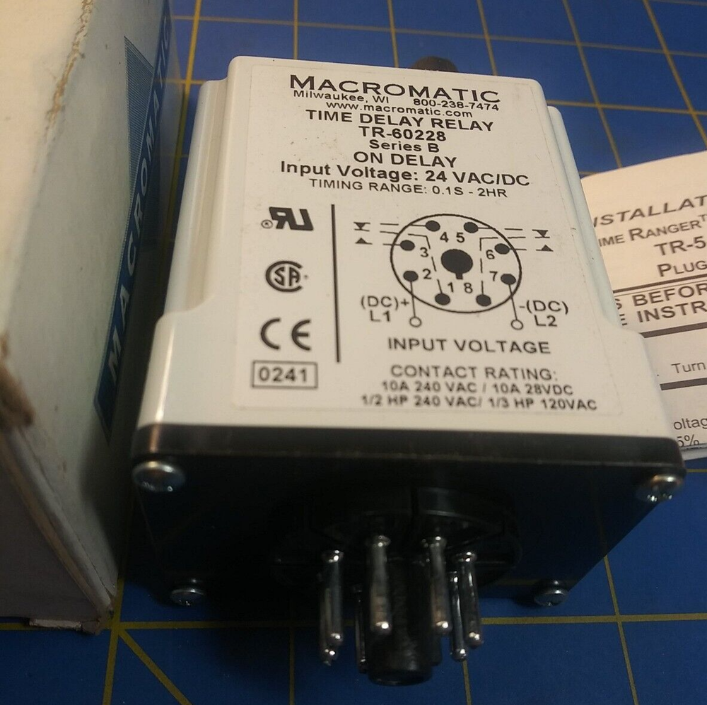 Macromatic Time Delay Relay Part# Tr-60228 Series B