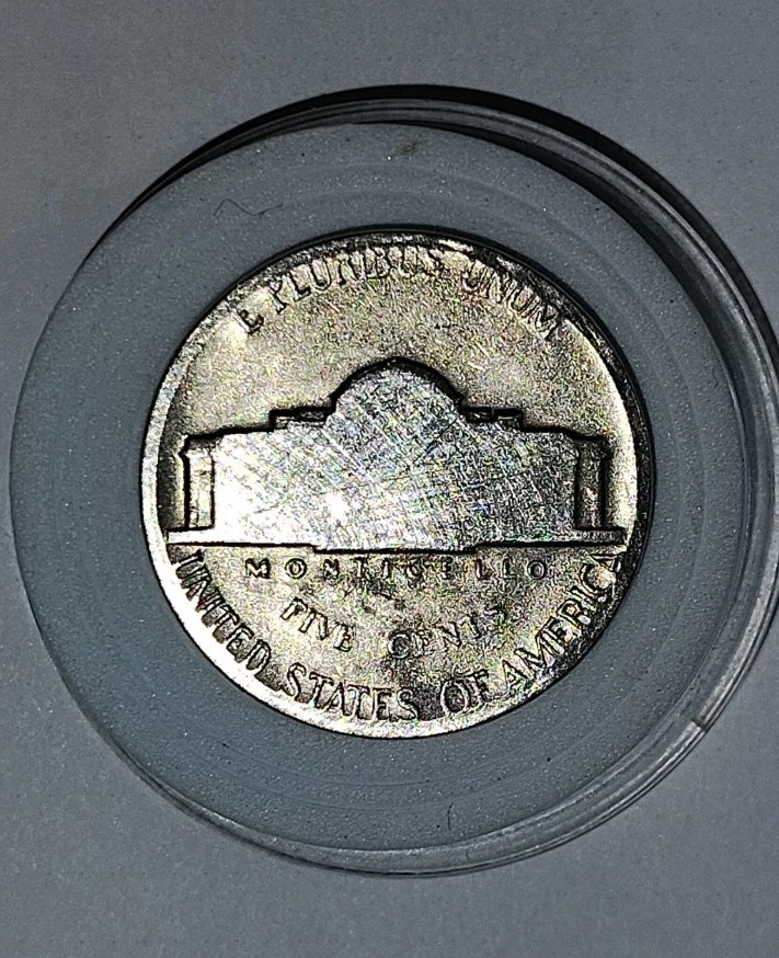 1970 D Jefferson Nickel Strike Error