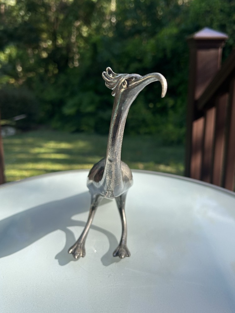 VTG Pair of Weidlich Bros Silverplate 2277 Ibis Bird Table Figurines