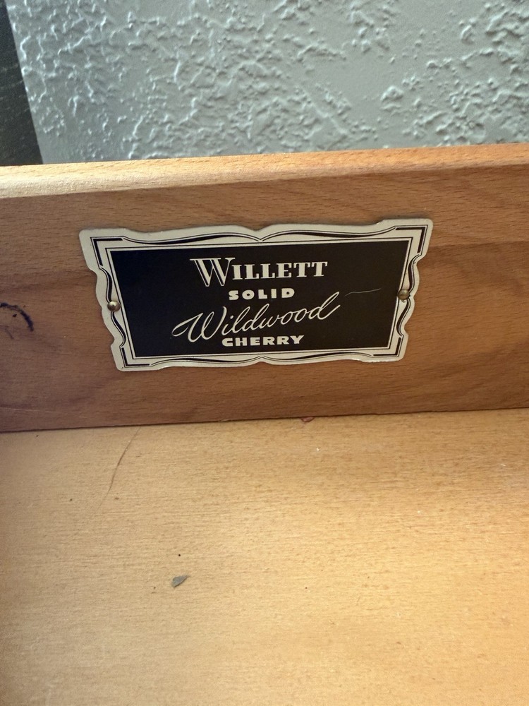 This is a Willett Wildwood solid cherry sideboard, server, from the 1950s