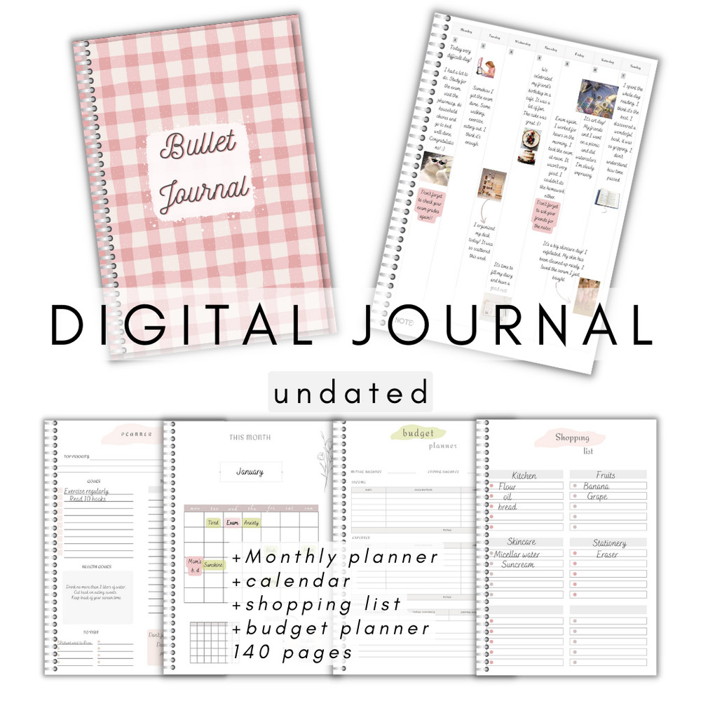 Undated  Digital Journal Planner