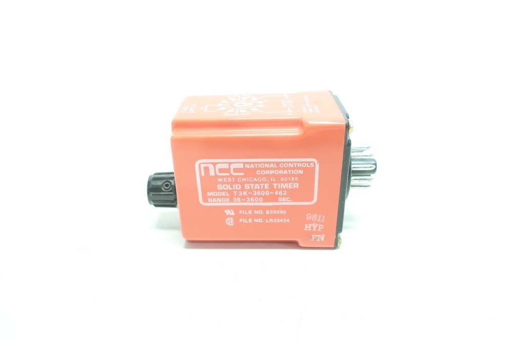 Ncc T3K-033600-462 36-3600sec Solid State 24v-dc Time Delay Relay