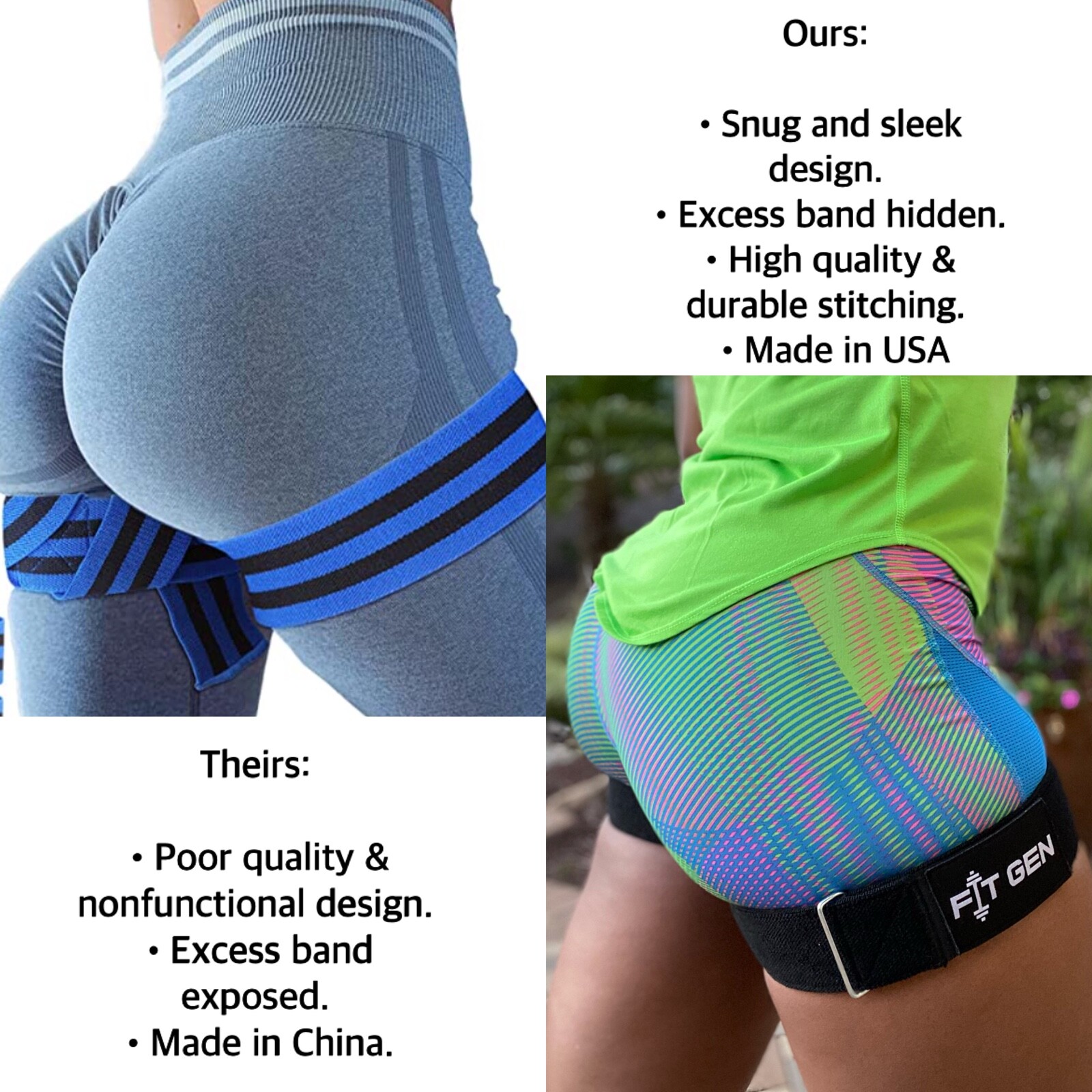 BFR Bands Blood Flow Restriction Bands for Women Glutes & Hip Building, Squat