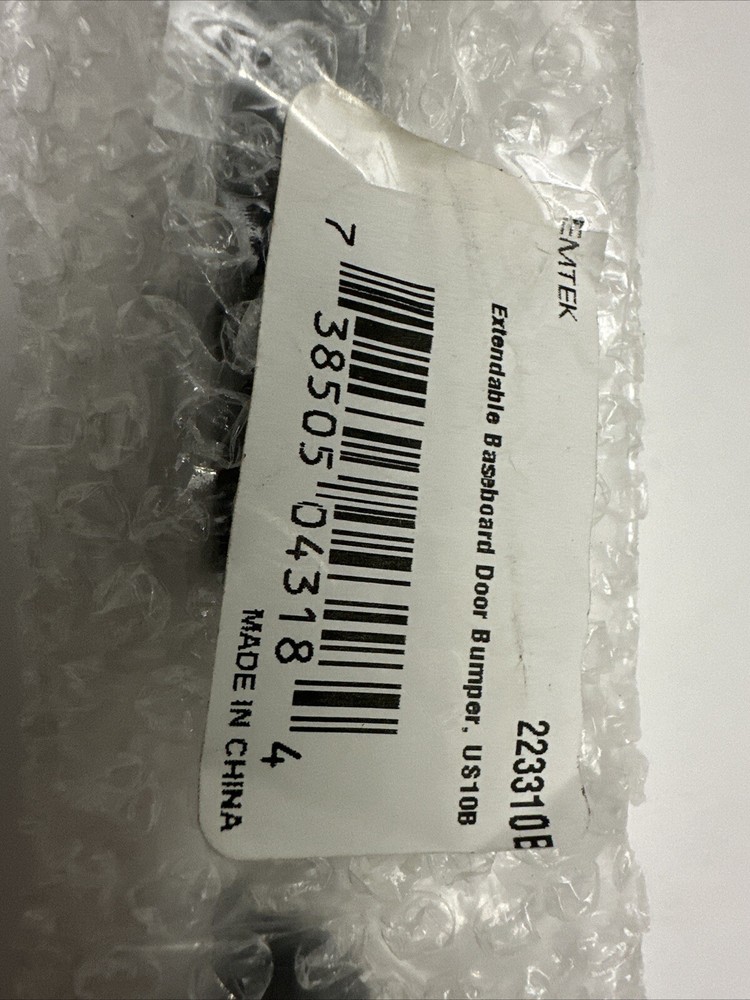 Emtek 223310B 4-1/2" Extendable Baseboard Door Bumper in Black