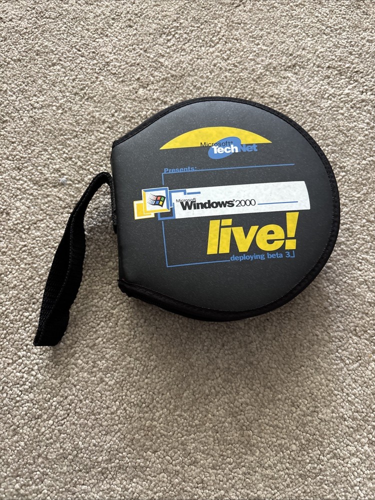 Cd Dvd Case Microsoft Technet Windows Live 2000 swag sippered wallet