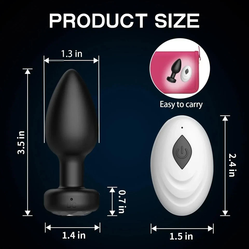 Wireless Silicone Wellness Massager with Remote Control Adjustable Vibration
