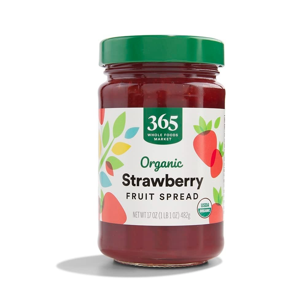 Organic Strawberry Fruit Spread, 17 Ounce, Red