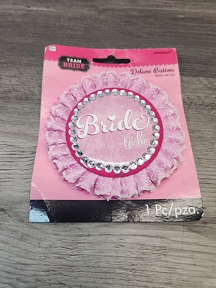 Team Bride 4" Bride To Be Rhinestone Pin