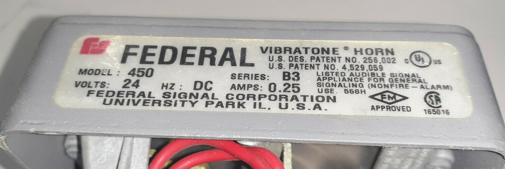 FEDERAL VIBRATONE HORN MODEL 450