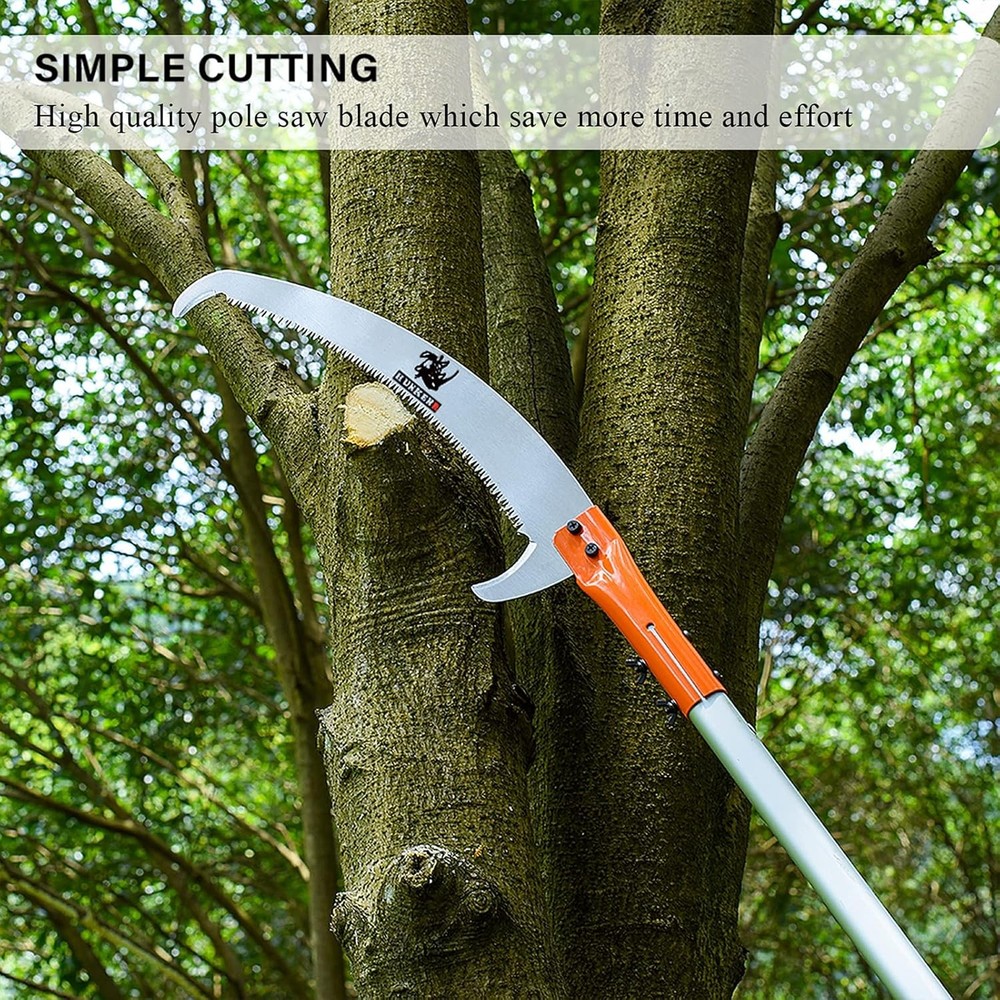Tree Pruner Pole Saw Manual Extendable Long 5.5m, Green