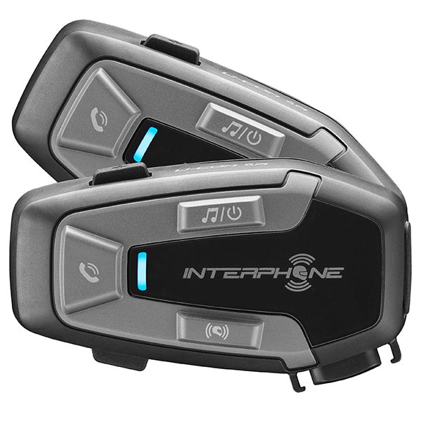Interphone UCOM6R Motorcycle Helmet Phone GPS Bluetooth Intercom - Twin Pack