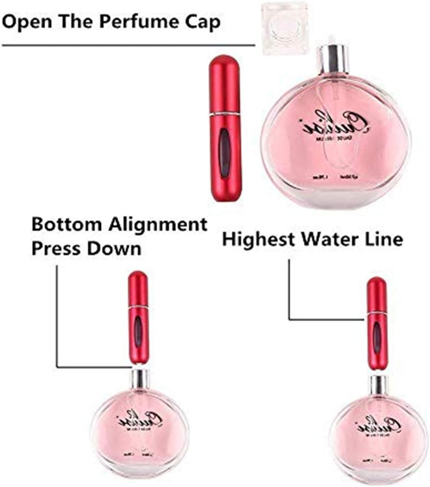 3 Pack 5ml Refillable Perfume Atomizer Spray Bottles Travel Mini Multicolor