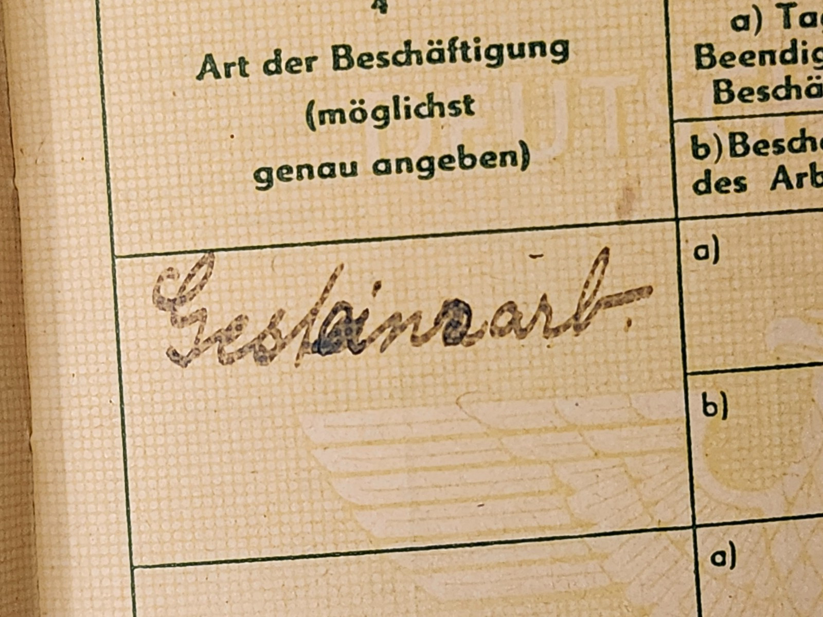 WW2 Germany. German WORKBOOK FOR FOREIGNERS 1943