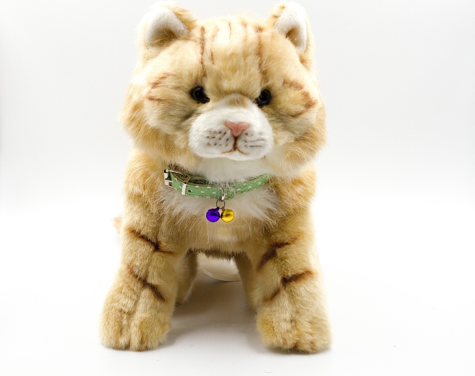 Polka Dot Charming Color Leather Cat Collar with 2 Bells by AXEL PETS