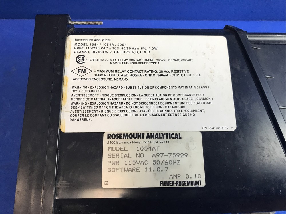 Rosemount Analytical 1054AT Toroidal Conductivity Analyzer