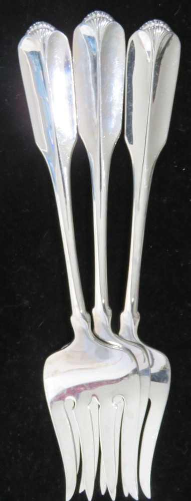 LADY HAMILTON pattern by ONEIDA Stainless 3 Serving Cold Meat Forks  uu