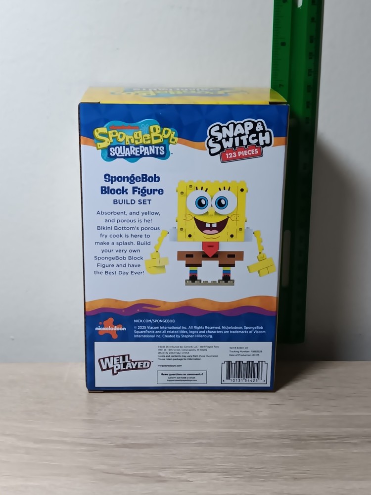 *FREE SHIP* SPONGEBOB Squarepants BlockHead Snap & Switch Brick Set