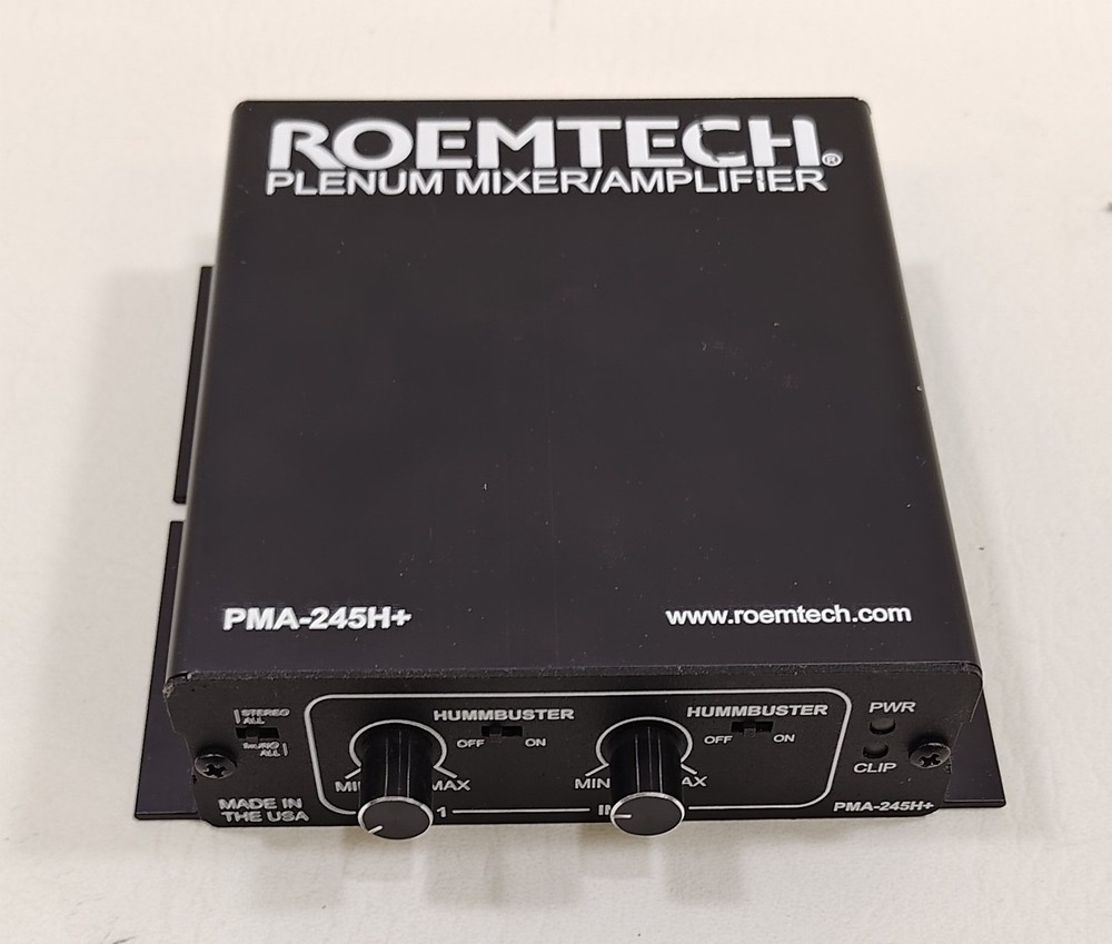 Roemtech Classroom Audio PMA-245+ Plenum Amplifier 45 Watts - 2 Channel Stereo