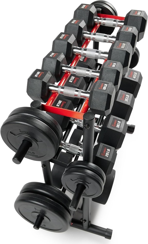 Efficient 3-Tier Weight Rack for Strength Training Equipment Organization