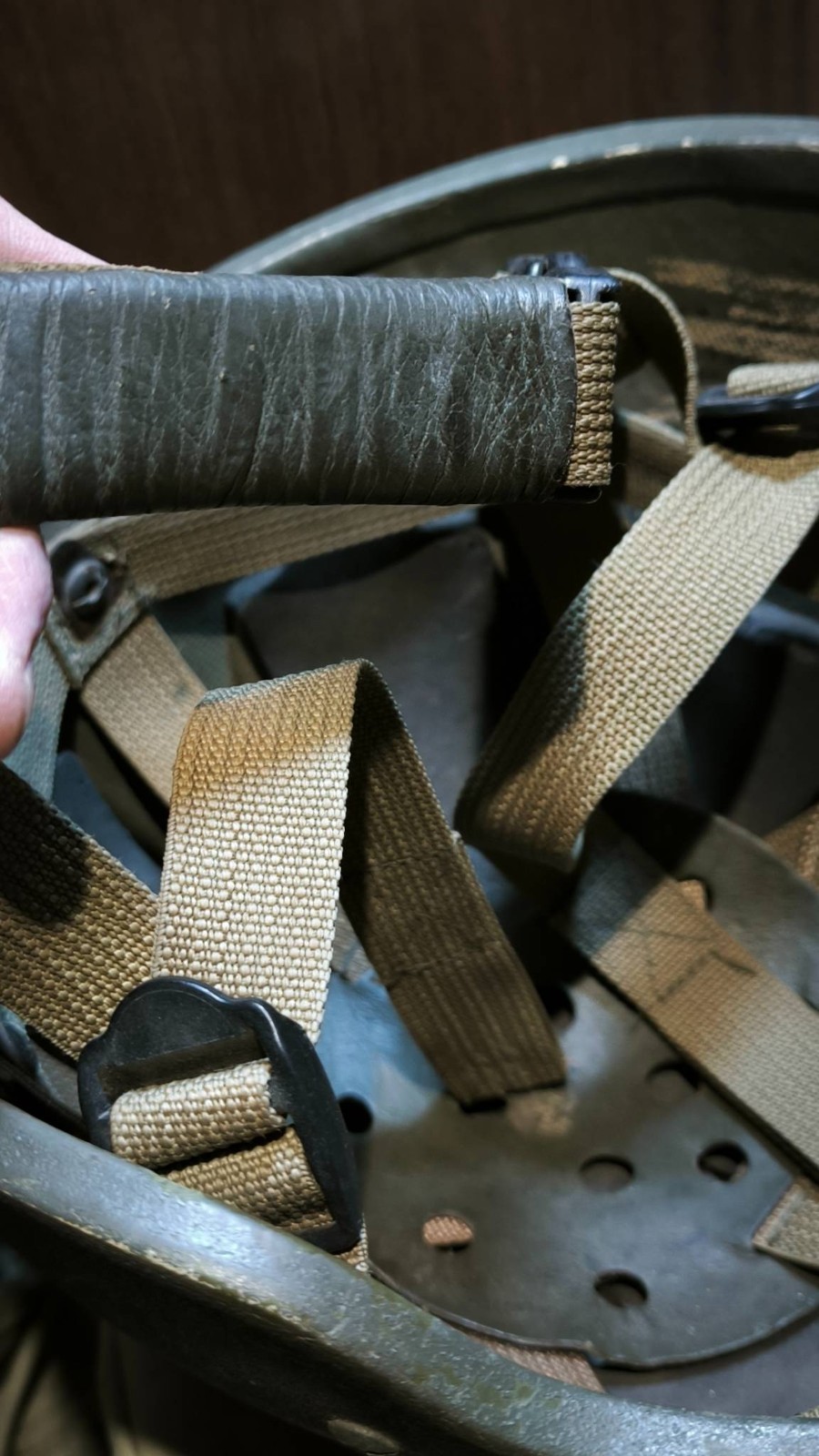 Original helmet of a Russian soldier. Donetsk region, Ukraine