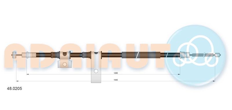 Cable Pull, parking brake ADRIAUTO 48.0205